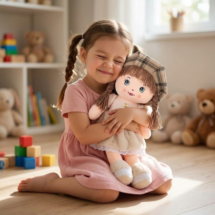 Hermosa Muñeca De Trapo Suave Peluche Para Niñas Bebés