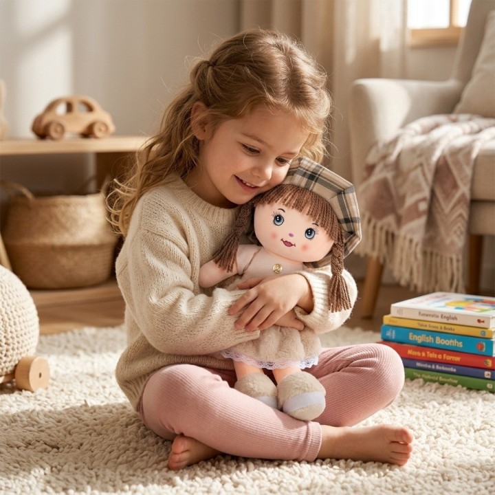 Hermosa Muñeca De Trapo Suave Peluche Para Niñas Bebés