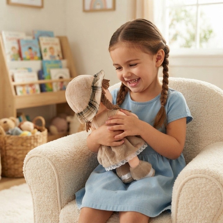 Hermosa Muñeca De Trapo Suave Peluche Para Niñas Bebés