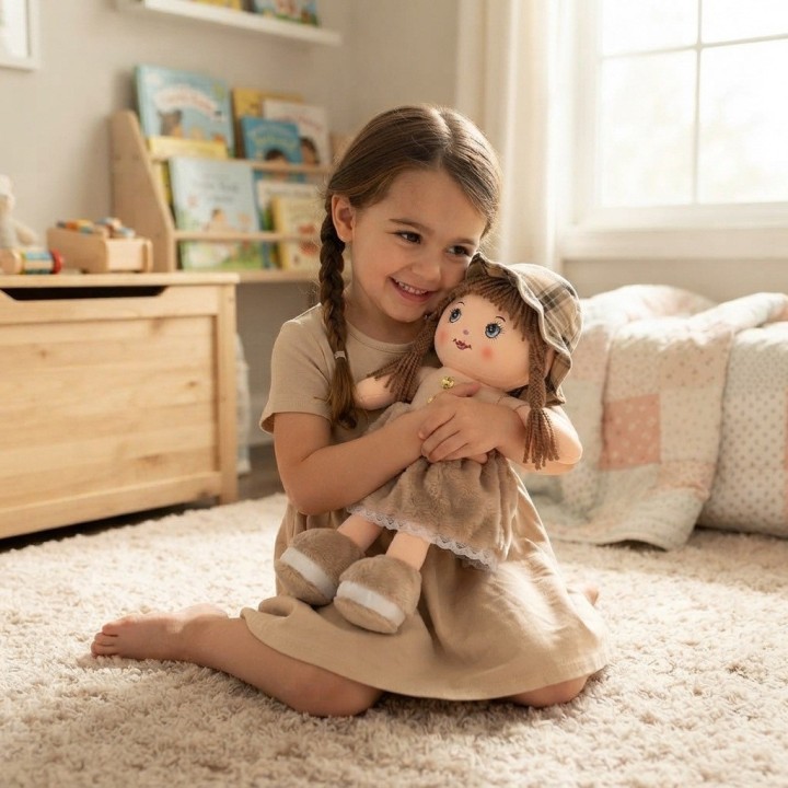 Hermosa Muñeca De Trapo Suave Peluche Para Niñas Bebés