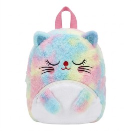 Hermoso Morral Peluche Gato Para Niña Diseño Arcoíris