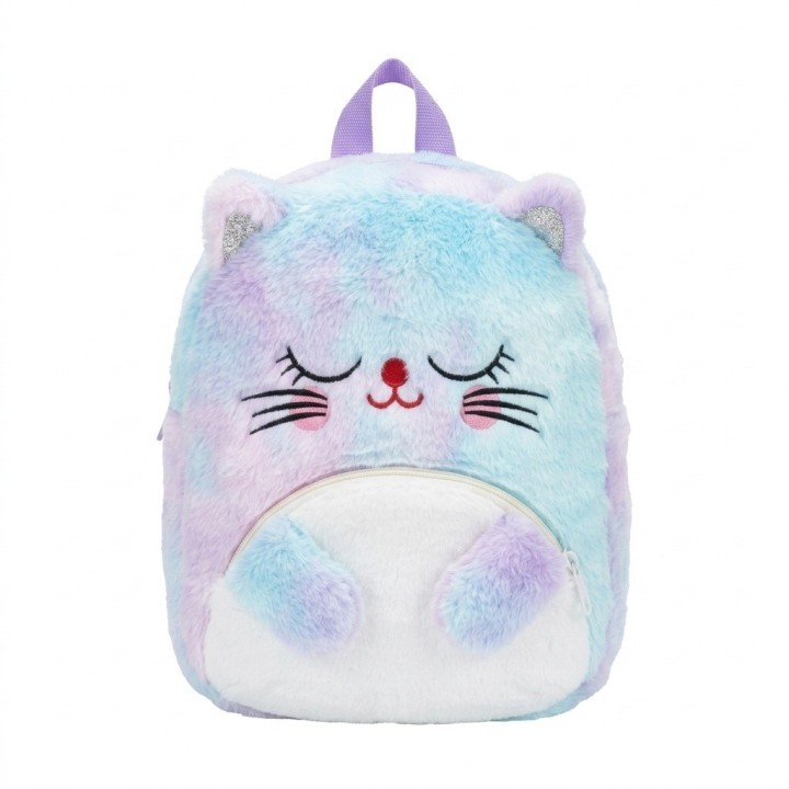 Hermoso Morral Peluche Gato Para Niña Diseño Arcoíris