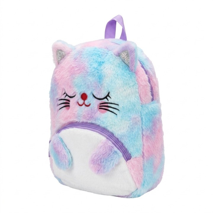 Hermoso Morral Peluche Gato Para Niña Diseño Arcoíris
