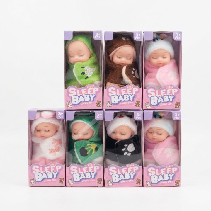 Set X6 Mini Muñecos Bebés Durmiendo Pijama Animalitos