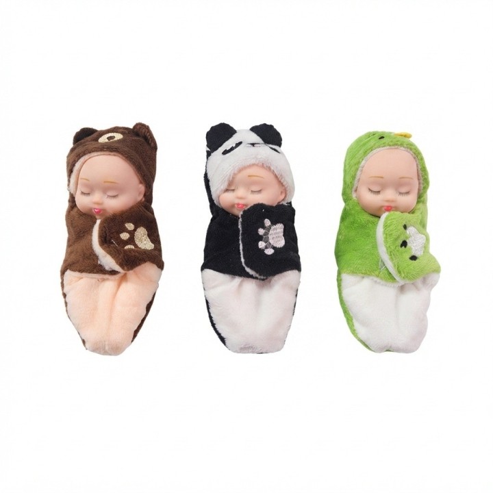 Set X6 Mini Muñecos Bebés Durmiendo Pijama Animalitos
