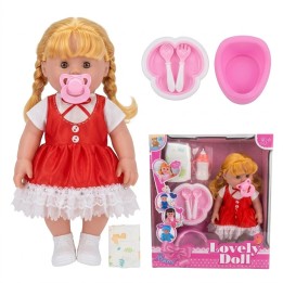 Muñeca Bebé Lovely Doll Con Biberón Y Accesorios Niñas