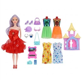 Set Muñeca Fashion Princesa Con Vestidos Y Accesorios