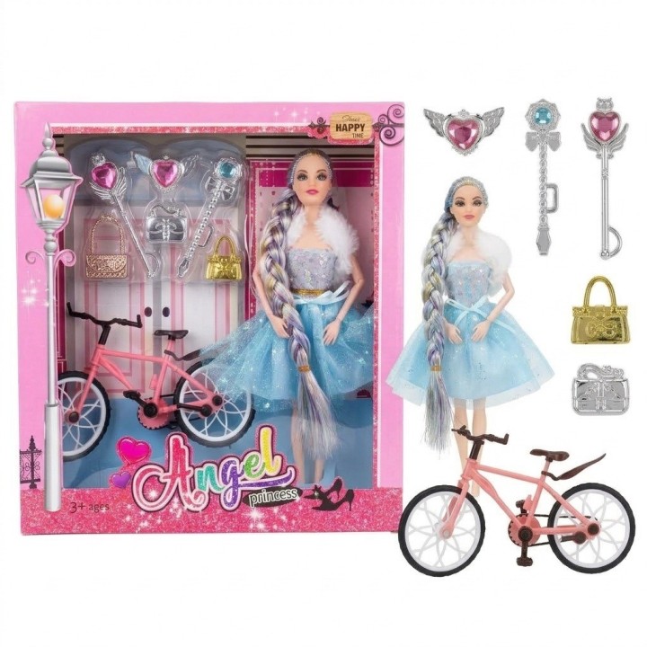 Muñeca Princesa Con Bicicleta Y Accesorios De Magia
