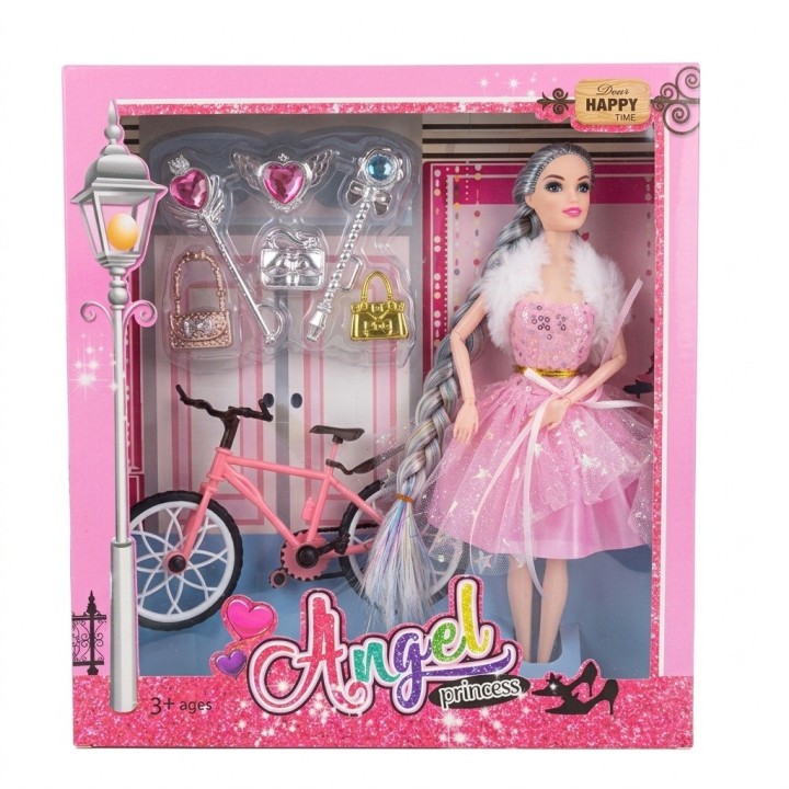 Muñeca Princesa Con Bicicleta Y Accesorios De Magia
