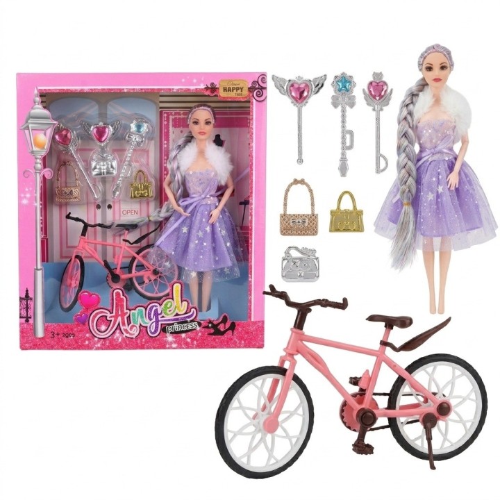 Muñeca Princesa Con Bicicleta Y Accesorios De Magia