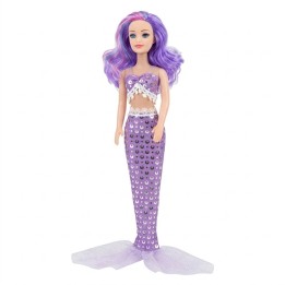 Muñeca Sirena Grande Cola Brillante Juguete Niñas