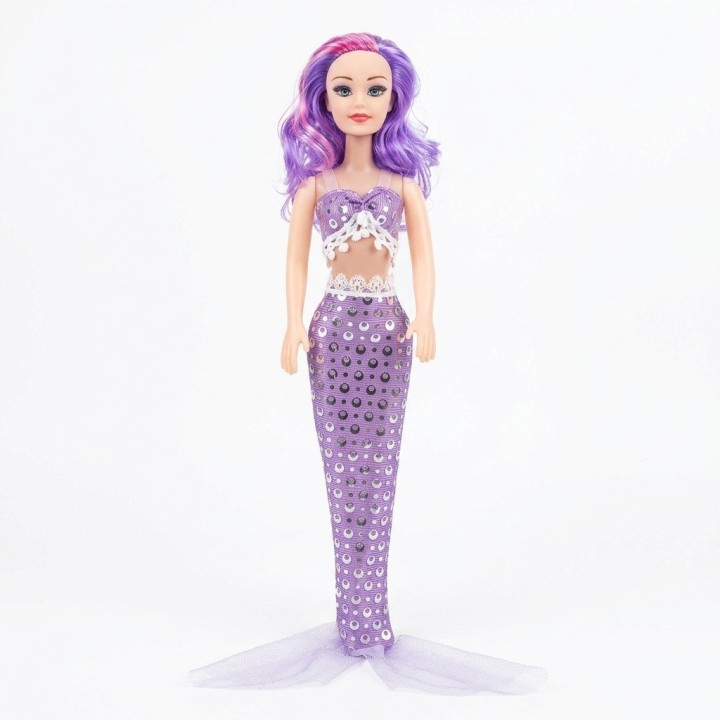 Muñeca Sirena Grande Cola Brillante Juguete Niñas