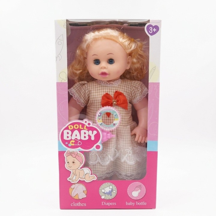 Muñeca Bebé Doll Baby Con Ropa Y Biberón Niñas