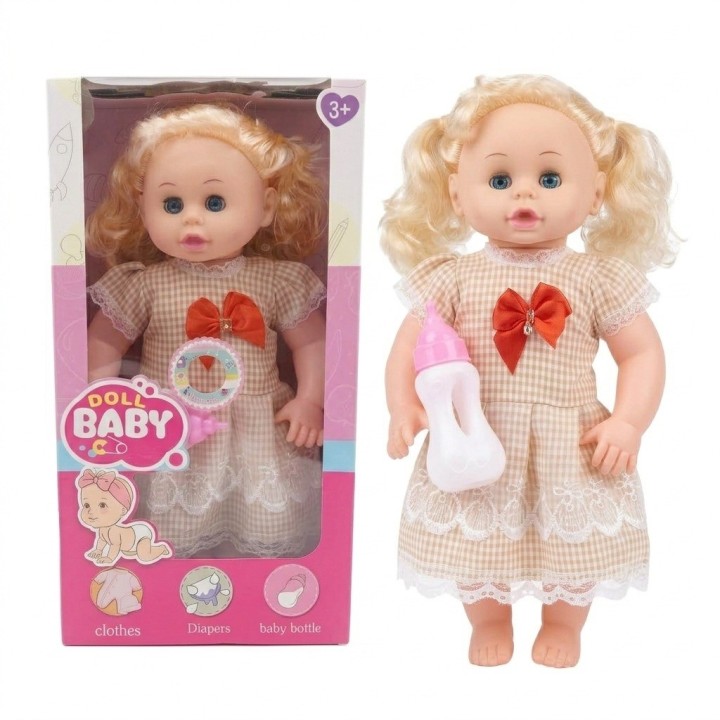 Muñeca Bebé Doll Baby Con Ropa Y Biberón Niñas