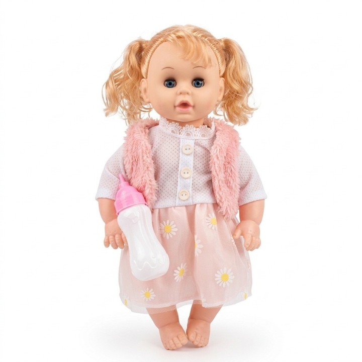 Muñeca Bebé Doll Baby Con Ropa Y Biberón Niñas