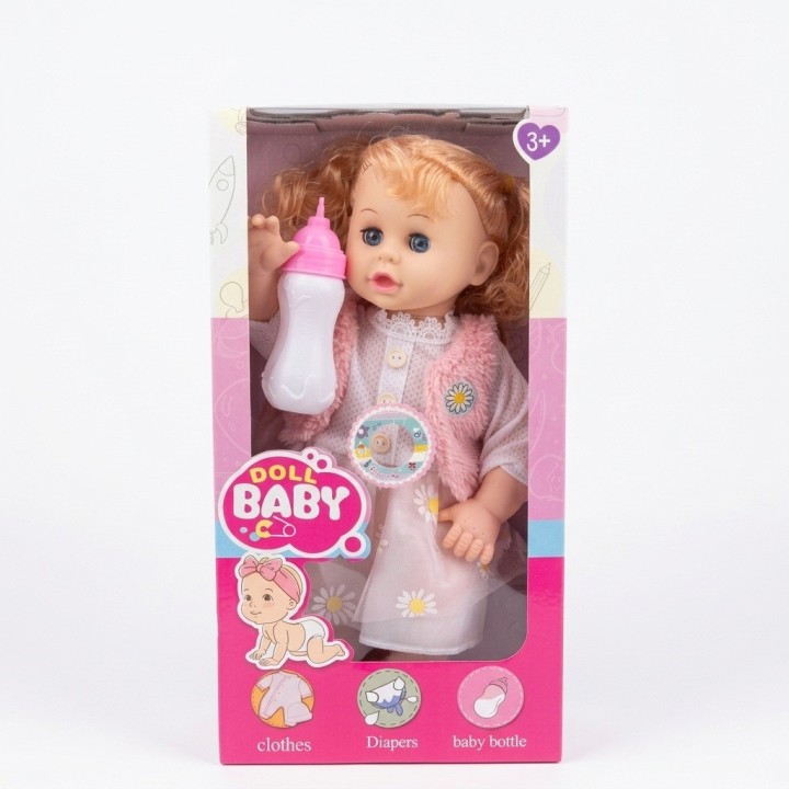 Muñeca Bebé Doll Baby Con Ropa Y Biberón Niñas