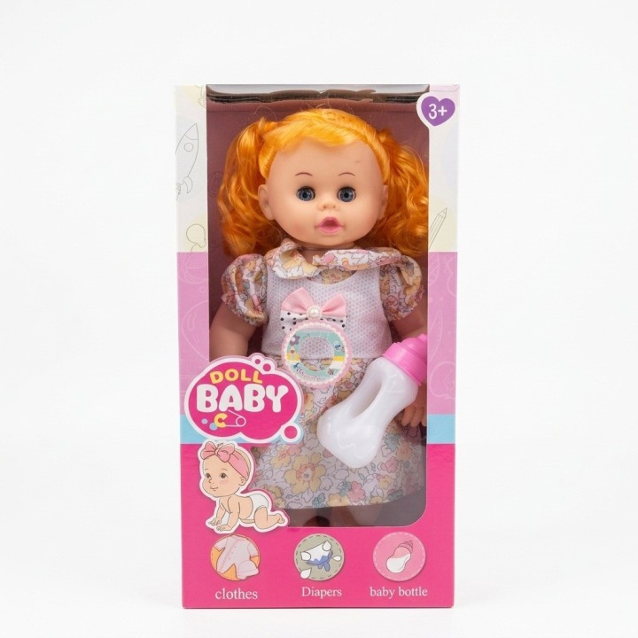 Muñeca Bebé Doll Baby Con Ropa Y Biberón Niñas
