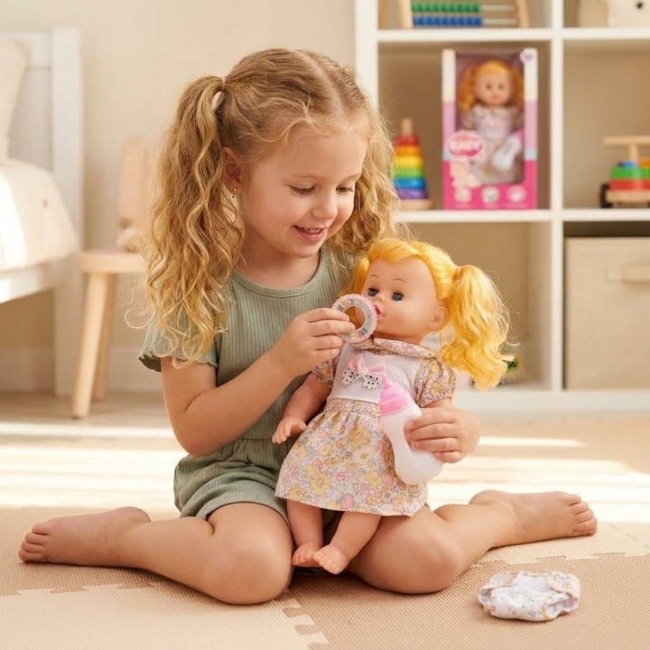 Muñeca Bebé Doll Baby Con Ropa Y Biberón Niñas