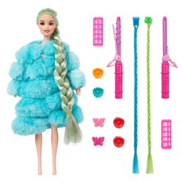 Muñeca Fashion Con Abrigo Y Accesorios De Peinado