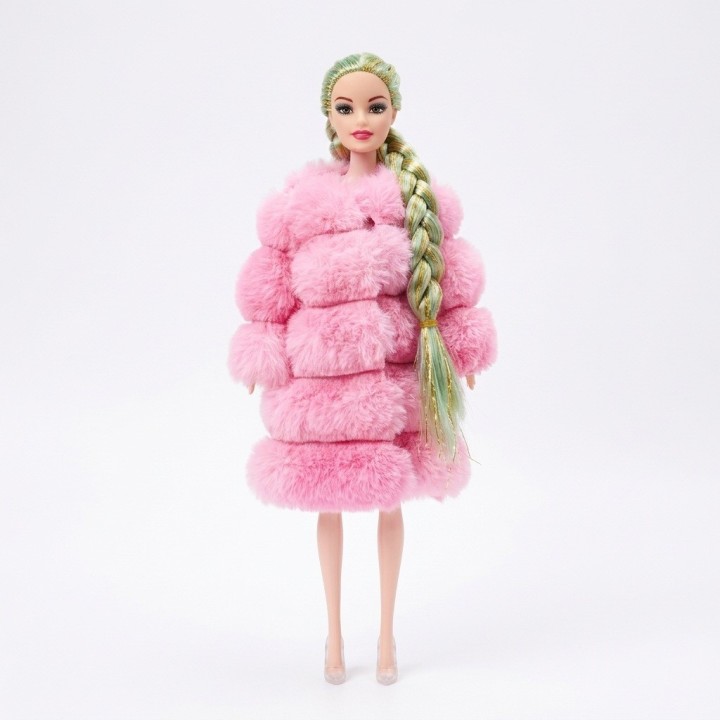 Muñeca Fashion Con Abrigo Y Accesorios De Peinado