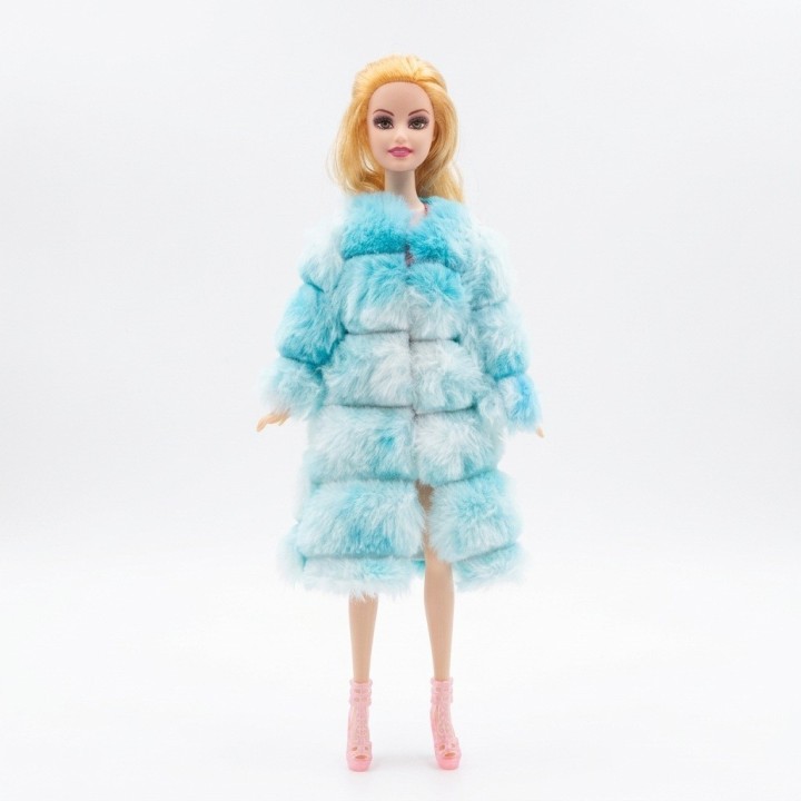 Muñeca Fashion Girls Beauty Con Abrigo Peluche Y Botines