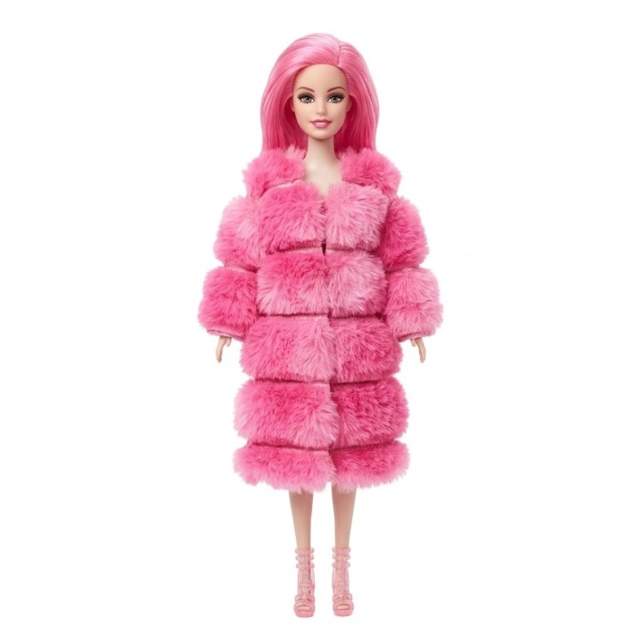 Muñeca Fashion Girls Beauty Con Abrigo Peluche Y Botines