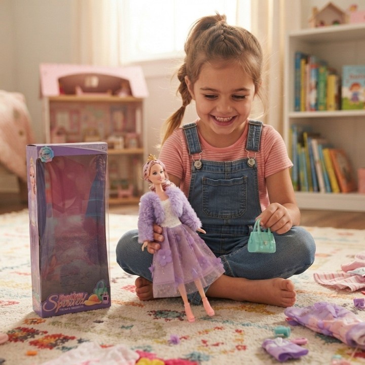 Muñeca Fashion Spirited Con Vestido De Gala Niñas