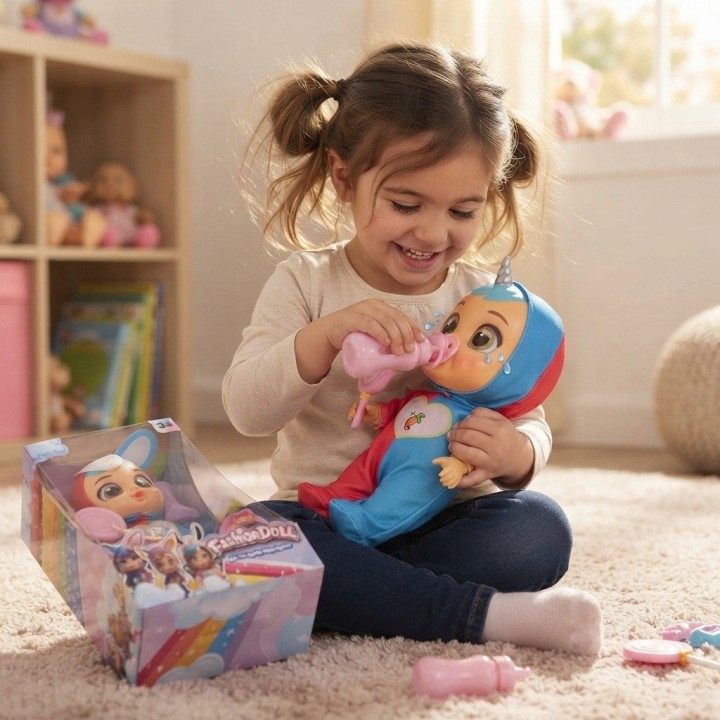 Muñeca Bebé Con Pijama De Animales Chupo Tetero Y Dulce