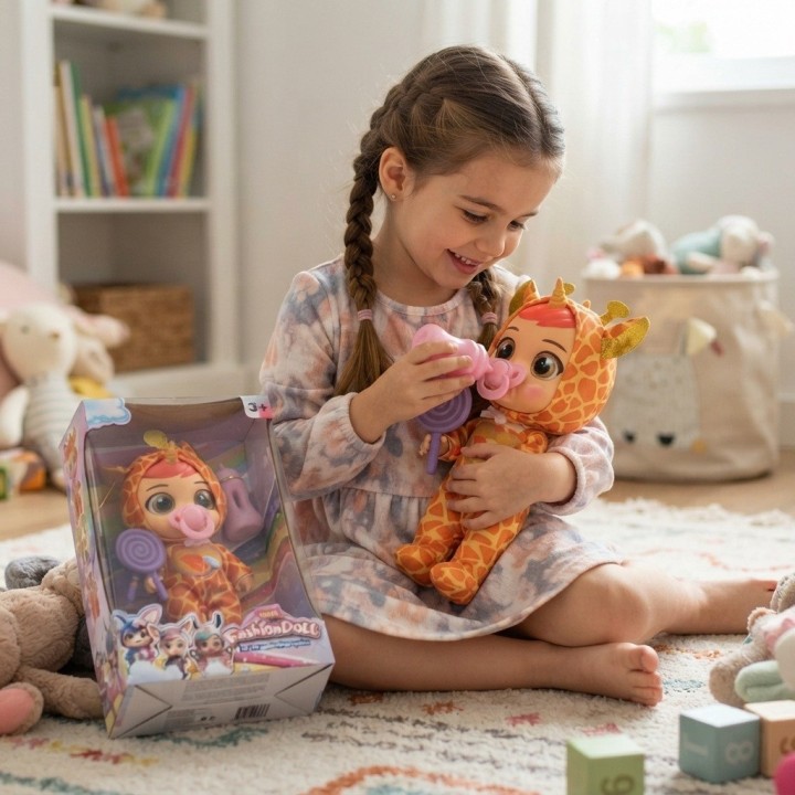 Muñeca Bebé Con Pijama De Animales Chupo Tetero Y Dulce