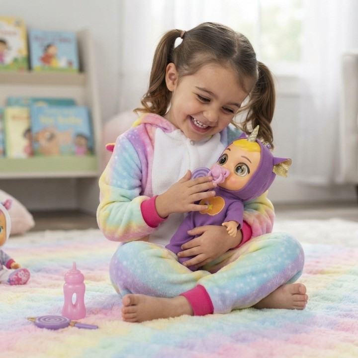 Muñeca Bebé Con Pijama De Animales Chupo Tetero Y Dulce