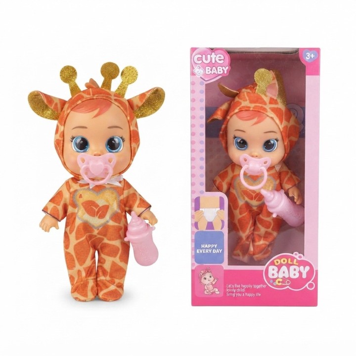 Muñeca Bebé Cute Baby Pijama Animales Con Chupo