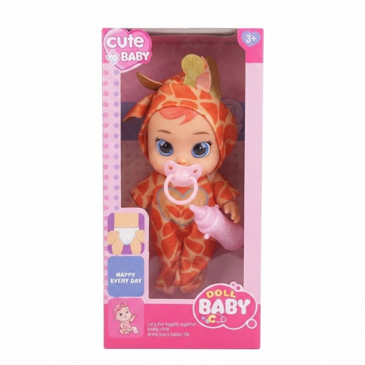 Muñeca Bebé Cute Baby Pijama Animales Con Chupo