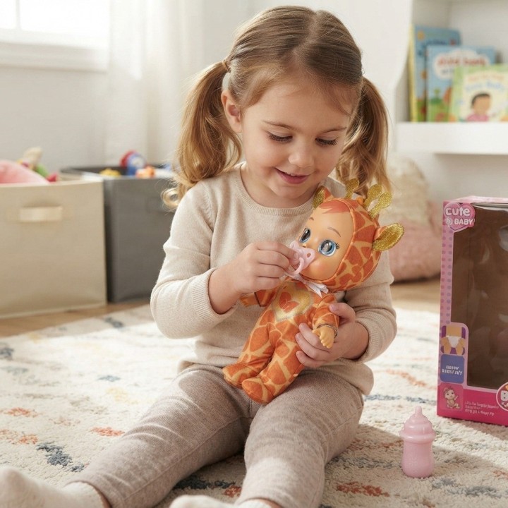 Muñeca Bebé Cute Baby Pijama Animales Con Chupo