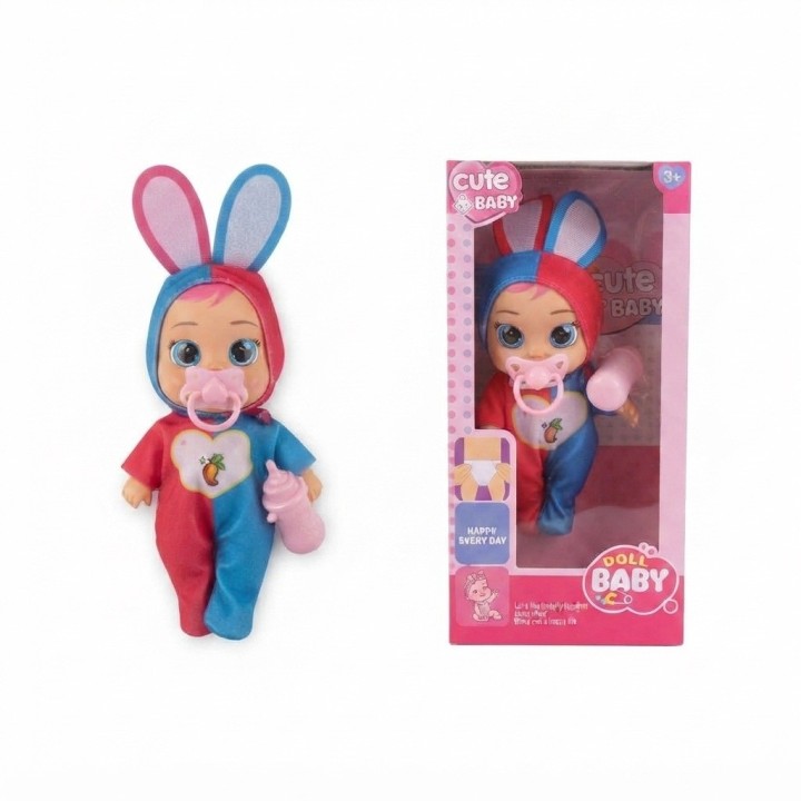 Muñeca Bebé Cute Baby Pijama Animales Con Chupo