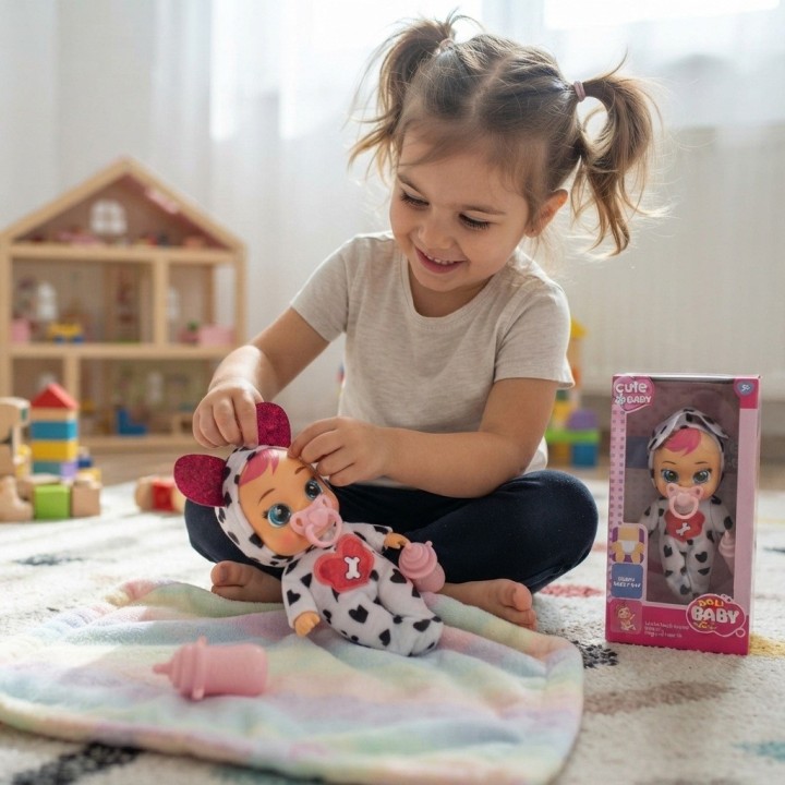 Muñeca Bebé Cute Baby Pijama Animales Con Chupo