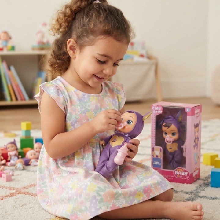 Muñeca Bebé Cute Baby Pijama Animales Con Chupo