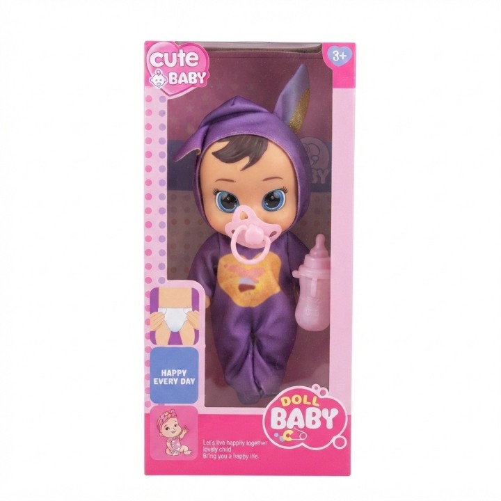 Muñeca Bebé Cute Baby Pijama Animales Con Chupo