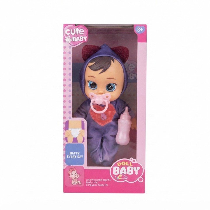 Muñeca Bebé Cute Baby Pijama Animales Con Chupo