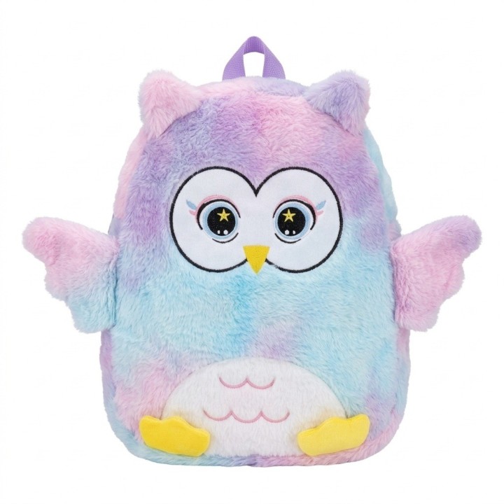 Morral Mochila Búho Peluche Suave Niñas Multicolor