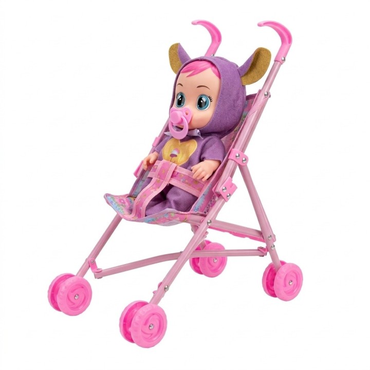 Muñeca Bebé Con Coche Bacinilla Tetero Y Accesorios