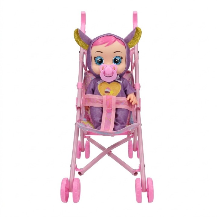 Muñeca Bebé Con Coche Bacinilla Tetero Y Accesorios