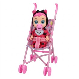 Muñeca Bebé Con Coche Bacinilla Tetero Y Accesorios