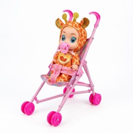 Muñeca Bebé Con Coche Bacinilla Tetero Y Accesorios