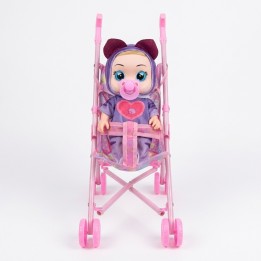 Muñeca Bebé Con Coche Bacinilla Tetero Y Accesorios