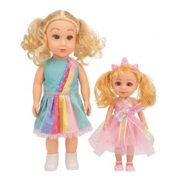 Set X2 Muñecas Hermanas Arcoíris Con Accesorios