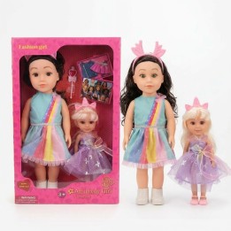 Set X2 Muñecas Hermanas Arcoíris Con Accesorios