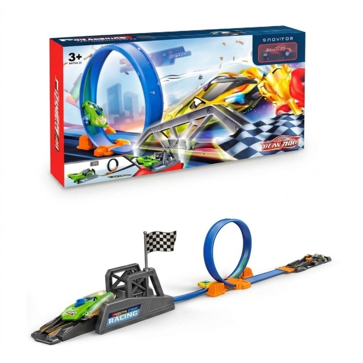 Set Pista Acrobacias Extrema Loop 360 Con Carrito Lanzador