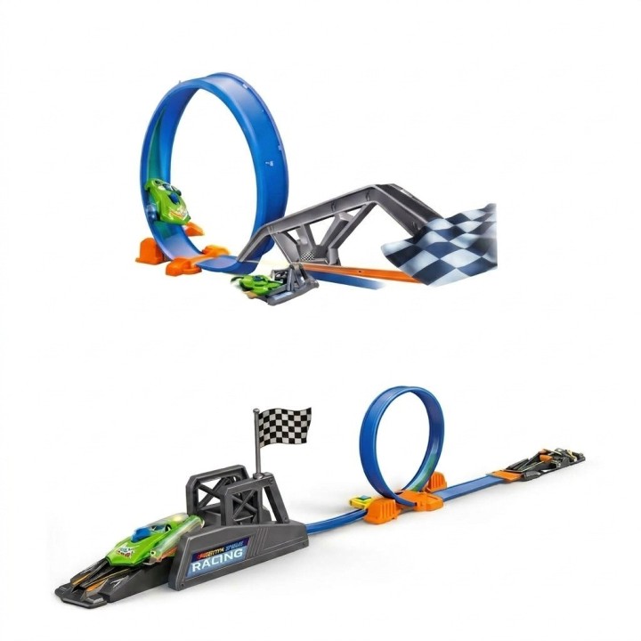 Set Pista Acrobacias Extrema Loop 360 Con Carrito Lanzador