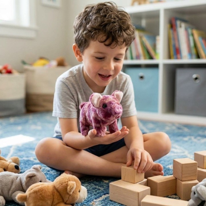 Peluche Cerdito Interactivo Con Movimiento Y Sonido