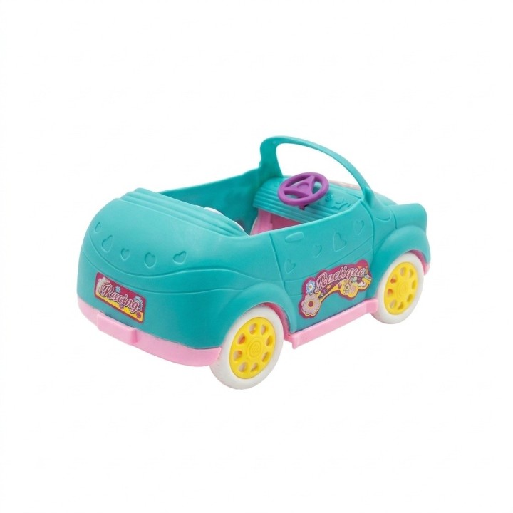 Set Muñeca Con Carro Descapotable, Remolque Y Perrito